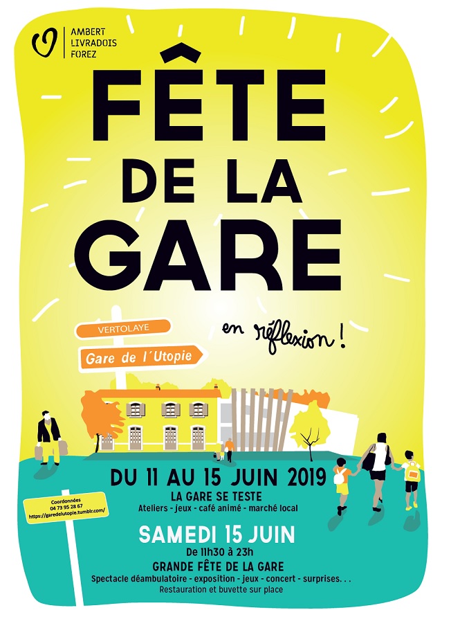 affiche de la fête de la gare