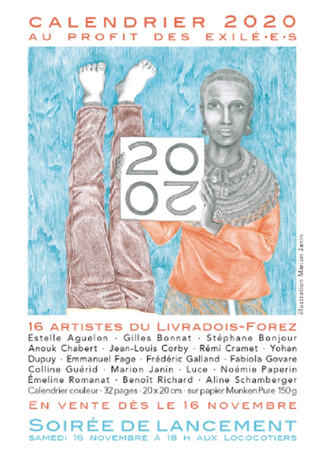 la couverture du calendrier dessin d'une femme africaine