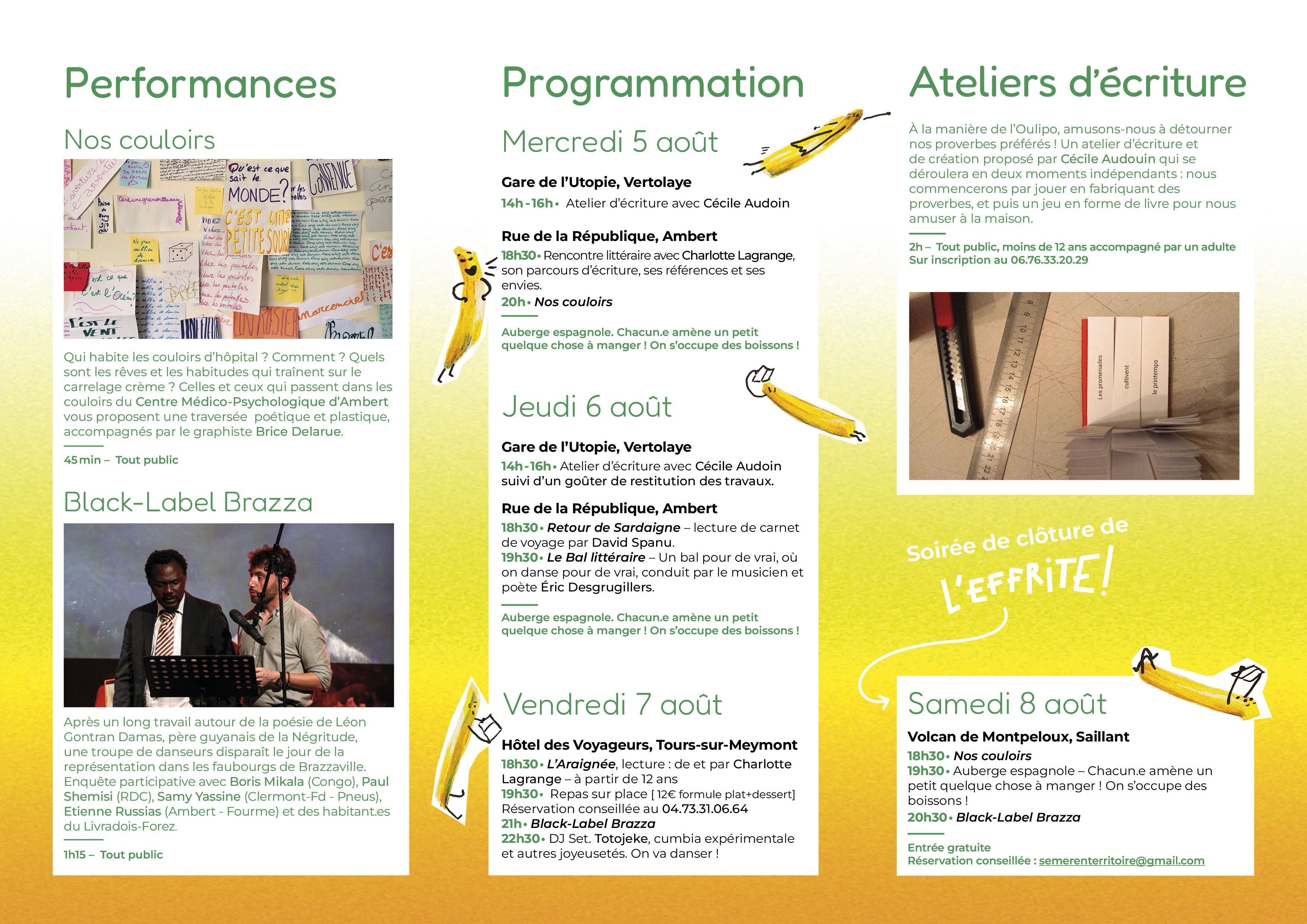 programme de l'Effrite 2026