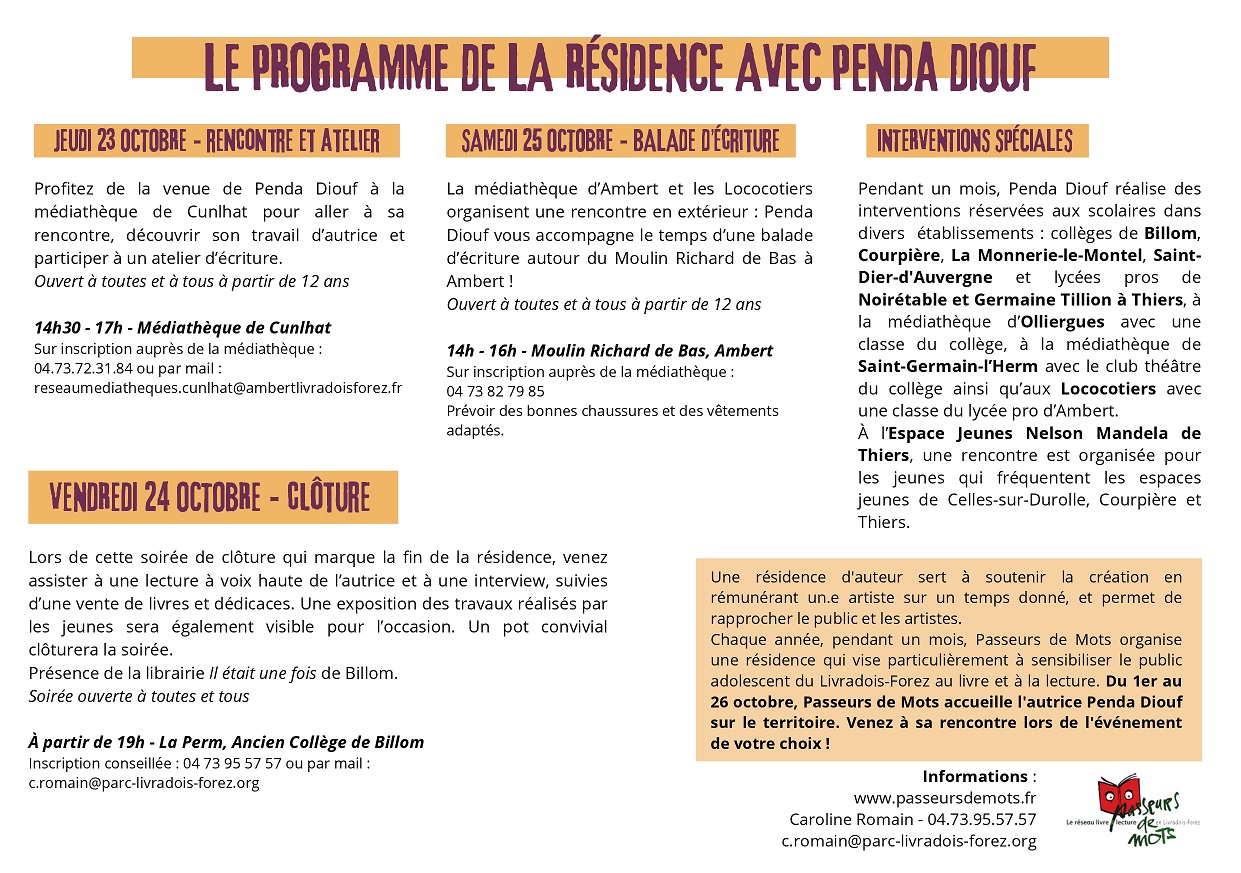 programme de la résidence