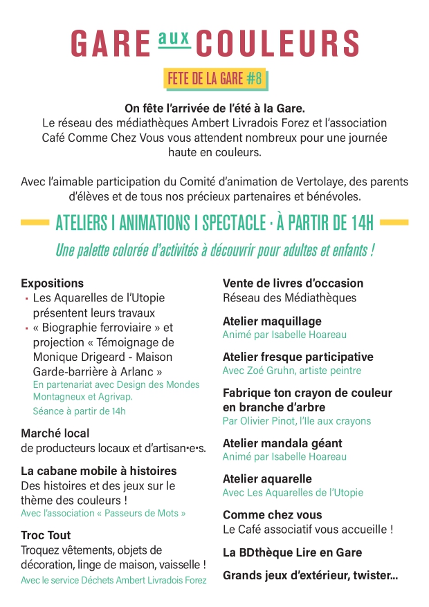 programme Fête de la Gare 2026 - page 1