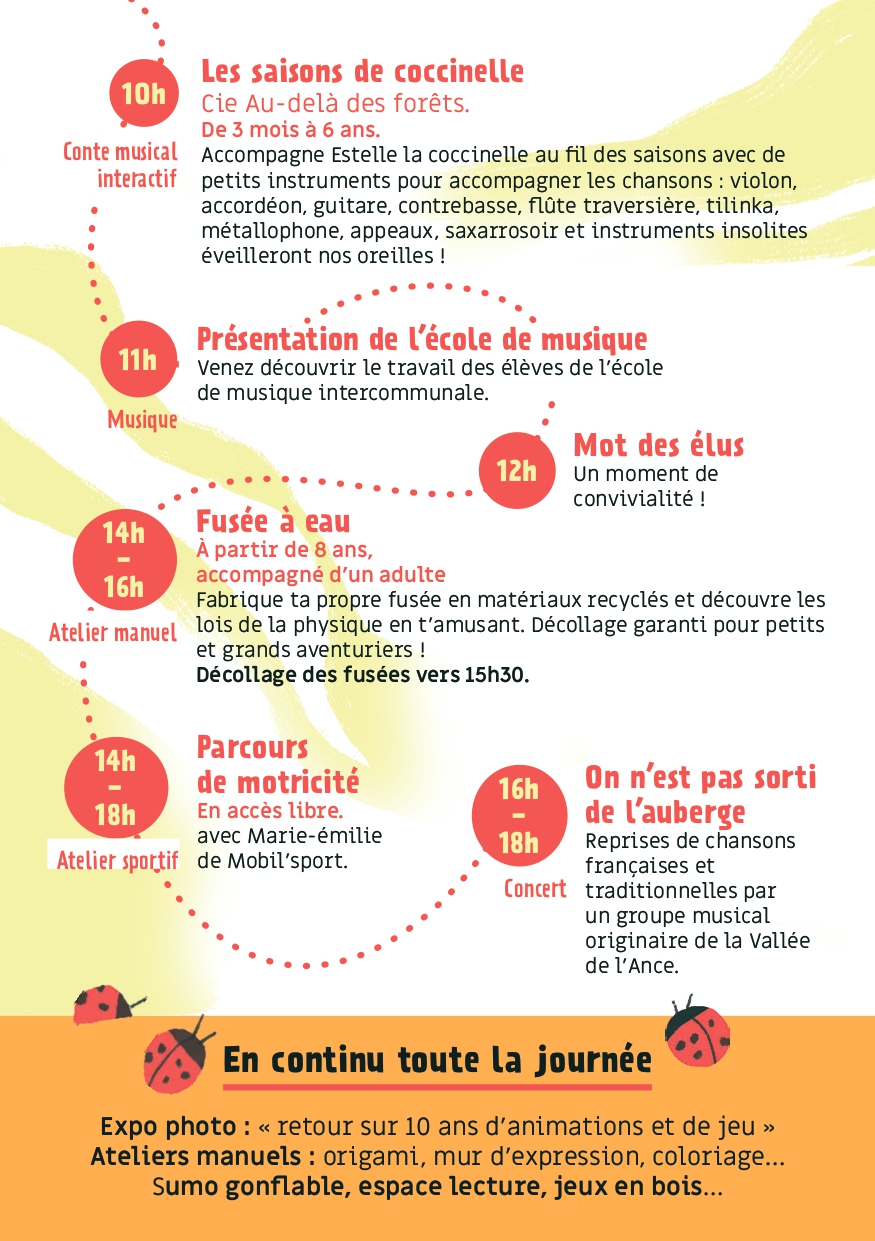 le programme de la fête