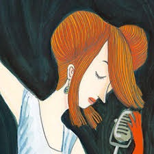 Portait d'une femme en train de chanter
