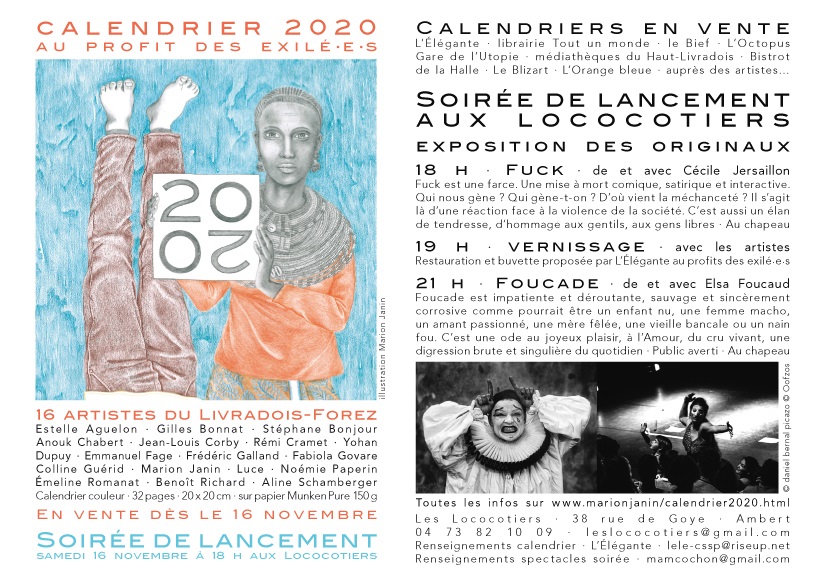 détails des points de vente du calendrier et de la soirée de lancement