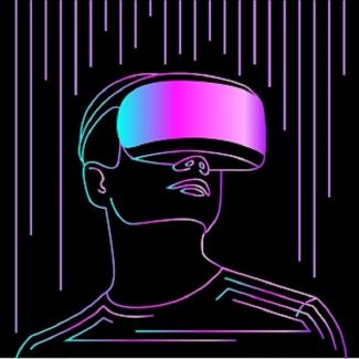 Homme portant un casque de réalité virtuelle