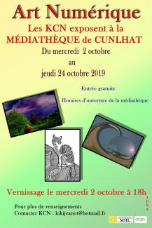 Affiche de l'exposition avec trois exemplaires de photos