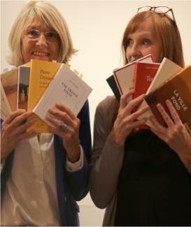 Les deux lectrices Monique Jouvancy et Anne Gaydier