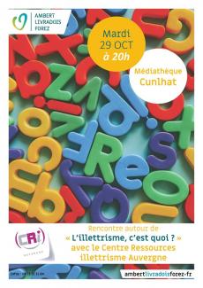 L'affiche avec des lettres mélangées