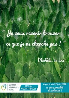 la citation d'une lectrice "je veux revenir trouver ce que je ne cherche pas"