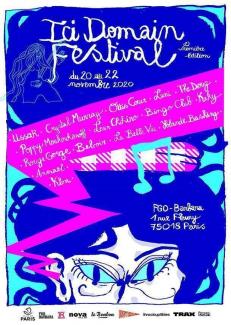 l'affiche rose et bleue du festival