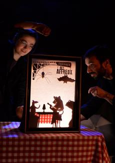 photo du spectacle, jeu d'ombre et lumière