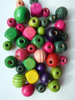 Photo de perles en bois